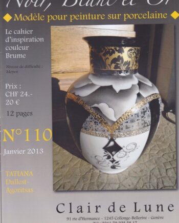Cahier N°110 Noir, Blanc et Or - Black, Silver and Gold