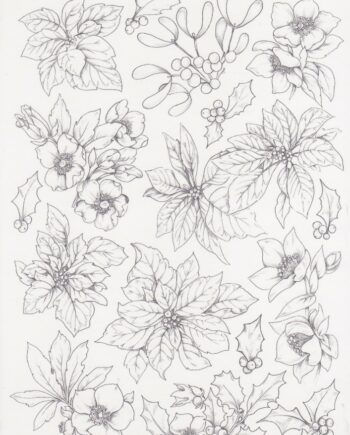 Décalcomanie TL180 Bouquet de Noël