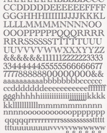 Décalcomanie TL94 Alphabet