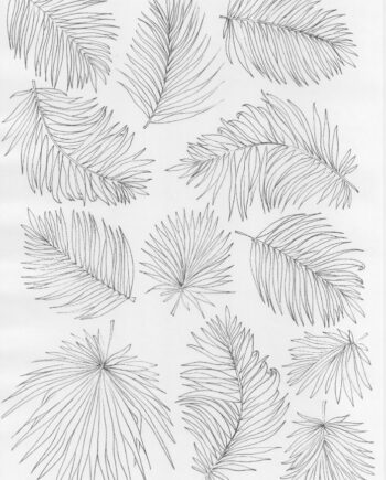 Décalcomanie TL194b : Feuillage exotique gris