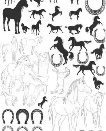 Décalcomanie TL215 Les chevaux