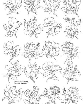 Décalcomanie CL37 Fleurs de Meissen