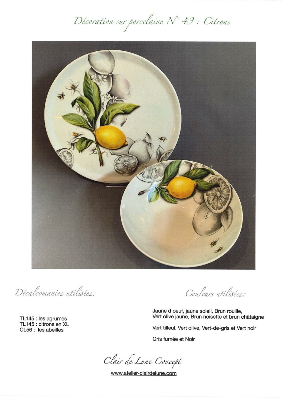 Fiche Déco N°49 les citrons