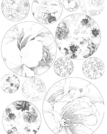 Décalcomanie TL105 Cercles fleuris